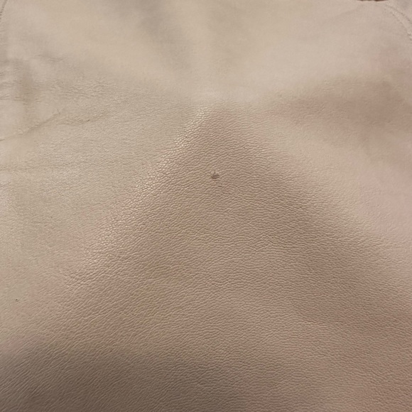 All Saints Dalby Leather Biker Jacket in Misty Pink - Picture 7 of 7